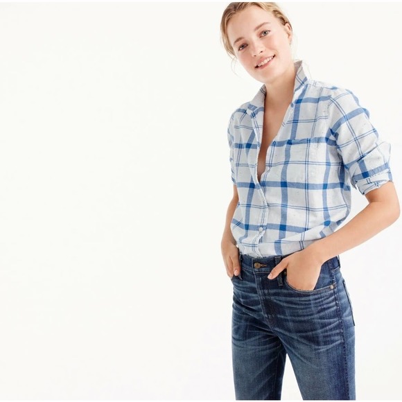 J.Crew Boyshirt in Confetti Plaid - Picture 2 of 8